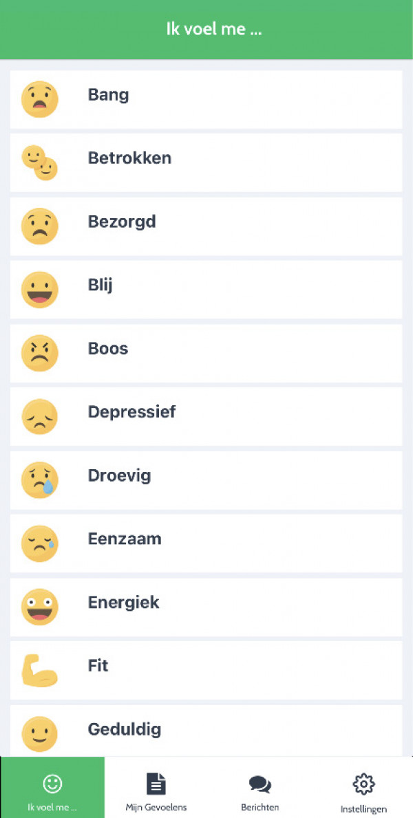 Registreer je gevoelens